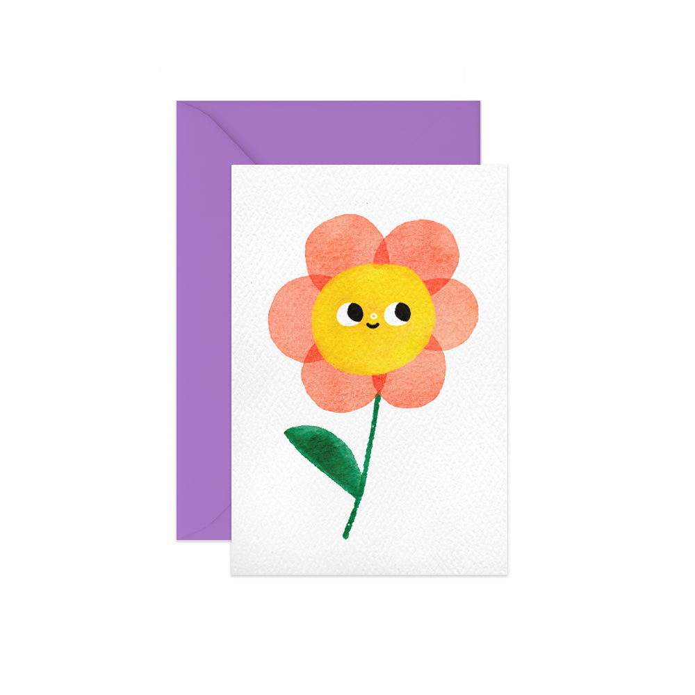 Red Flower Mini Notecard